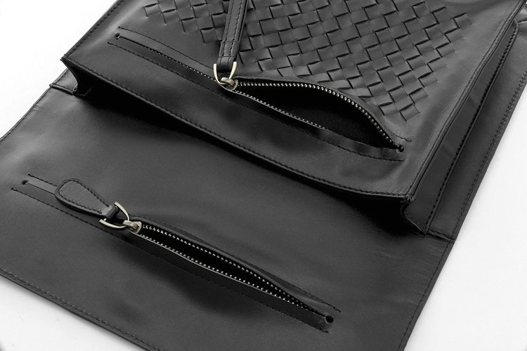 Bottega Veneta intrecciato leather briefcase BV399802 black